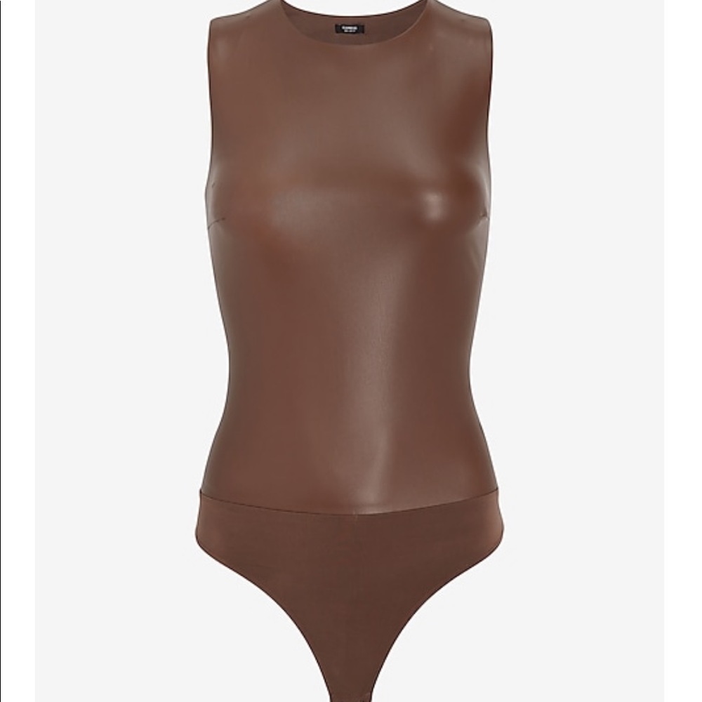 NWT Express Faux Leather Bodysuit XL 16/18